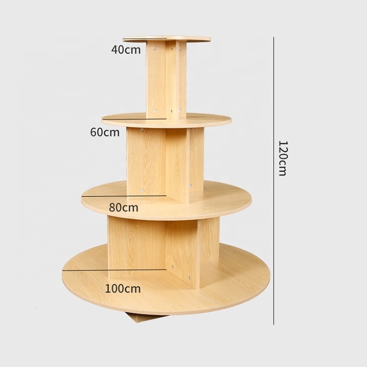 Custom Supermarket Gondola Promotion Product Retail Table Food Drink Jewelry Toy Doll Wooden Display Stand Rack