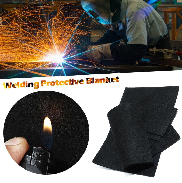 2 Pcs Carbon Fiber Welding Blanket Felt High Temp 1800F Heat Protective Sheet Torch Shield