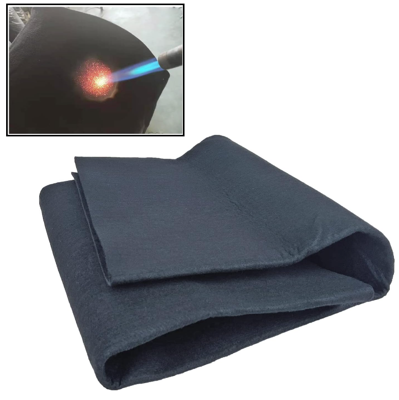 Fireproof Felt Welding Blanket Flame Retardant Fabric up to 1800F Heat Shield for Wood Stove Smoker Grill Insulation Blanket