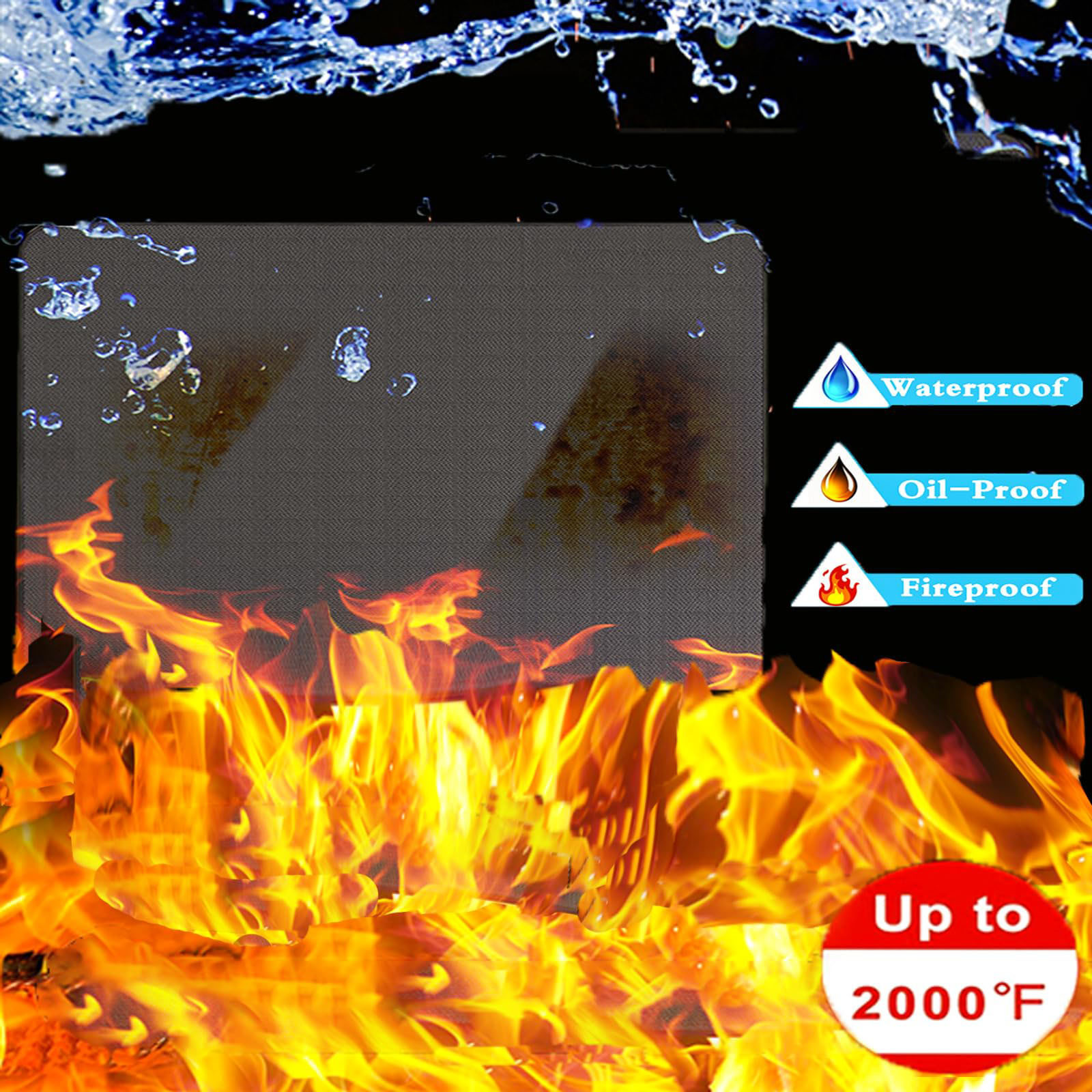 Heat Resistant Fire Pit Mat BBQ under Grill Mats Outdoor Firepit Pad Deck Protector Fireproof Water Proof