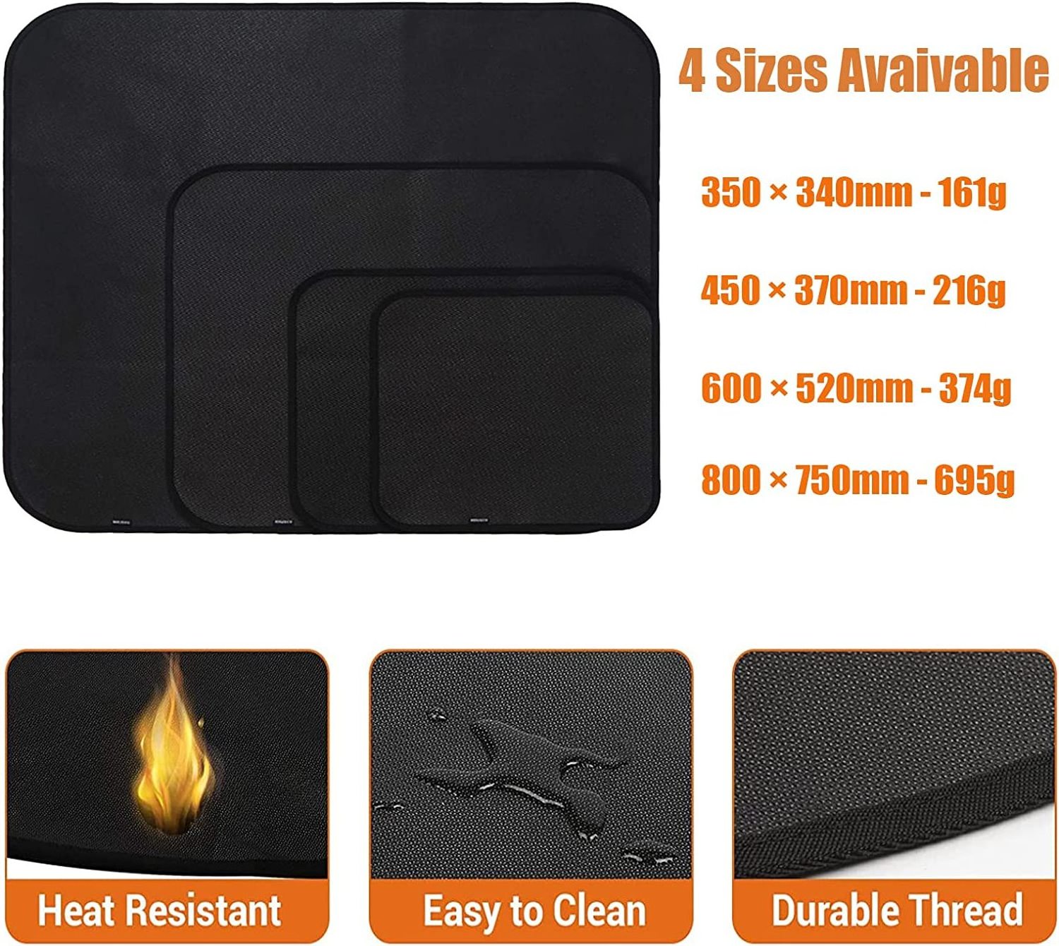 Outdoor Portable Grill Fire Pit Mat Fire Place Camping Outdoor Mats For Under The Grill