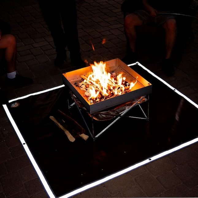 Fire Pit Mat Bbq Grill Mat Heat Resistance Easy to Clean Fiberglass Carbon Black Waterproof Accessories Cover China Good Baking