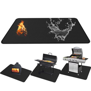 Customized size Fire Pit Mats for Under grill mat 3 Layers Premium for Deck Patio Grass and Wood Fire Pit Pad Fire Fireproof Mat