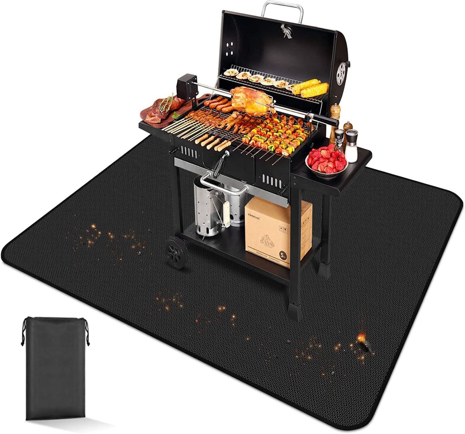 Outdoor Portable Grill Fire Pit Mat Fire Place Camping Outdoor Mats For Under The Grill