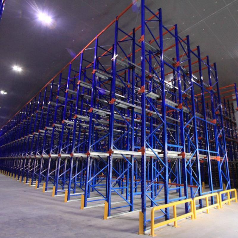 Factory pallet storage racking high drive-in heavy-duty channel breezeway warehouse storage through racking