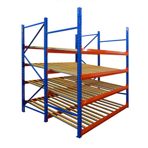 With wheels mobile warehouse workshop sorting mobile lean tube metal custom storage rack storage fluent bar shelves