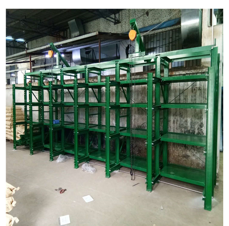 Drawer type metal shelf can be disassembled custom warehouse storage heavy duty shelves Full-open half-open mold rack