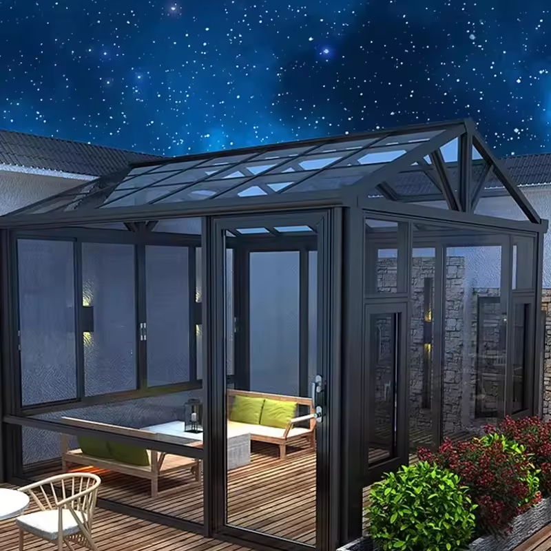 Garden sun room easy to install aluminum house glass house outdoor prefab air sun room