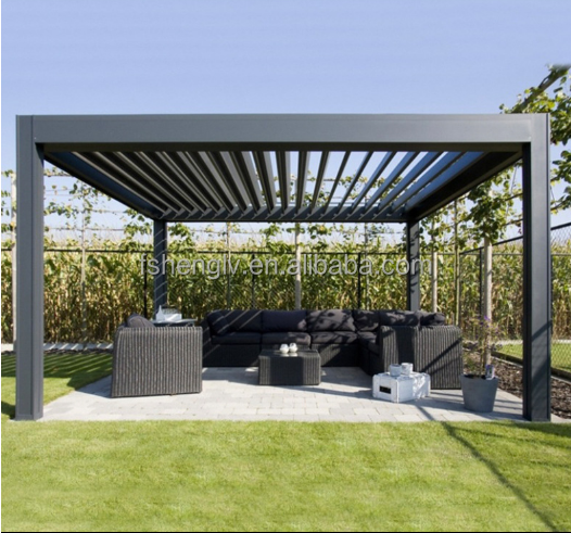 Gazebo outdoor modern vertical automatic pergola electric veranda electric roof pergola gazebo