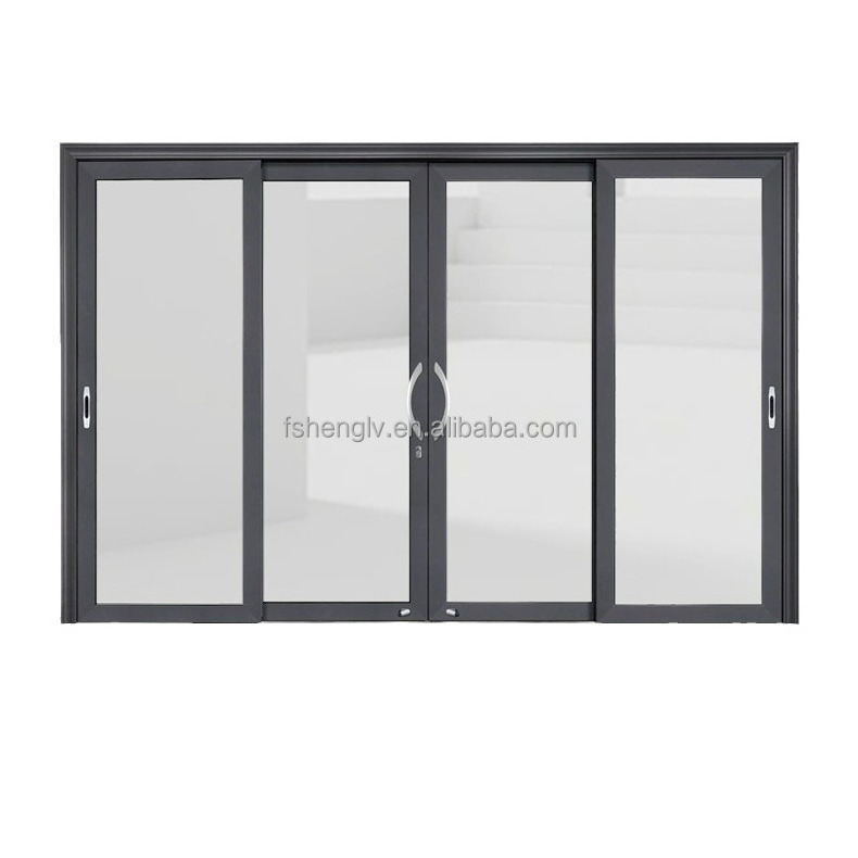 Aluminum cladding door exterior doors simple automatic remote swinging aluminum balcony doors