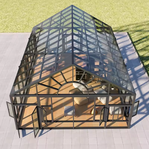 Glass garden house shade roof  four season aluminum frame house aluminum sunrooms