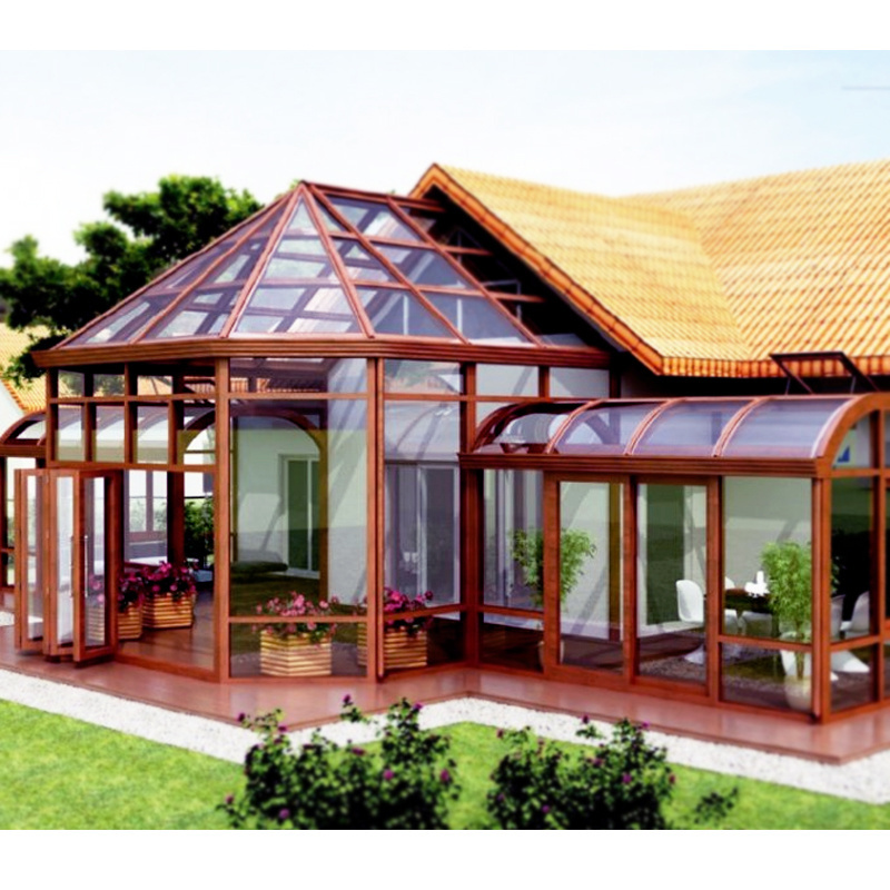 Easy to Install Aluminum House Open Air Veranda Sunroom Anti Noise Insulated Glass Garden Sun Room