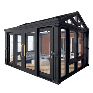 Sun room glass house outdoor aluminium cabin modern glass house for plants 4 season sunroom