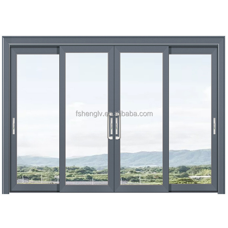 Aluminum cladding door exterior doors simple automatic remote swinging aluminum balcony doors