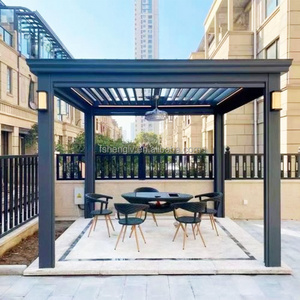 Gazebo outdoor modern vertical automatic pergola electric veranda electric roof pergola gazebo