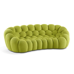 Italian Minimalism Design  Velvet Living Room Colorful  Sectional Couch Fabric sofa bubble sofa