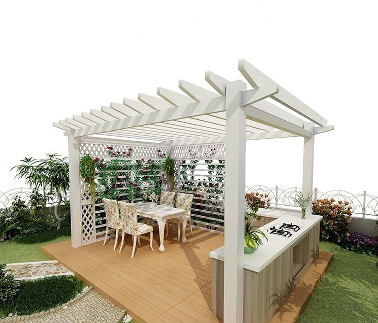 Sunroof Pergola Garden Patio Metal Gazebo Waterproof