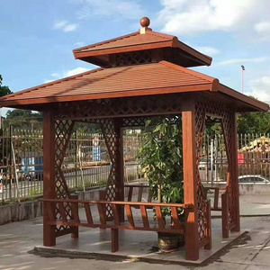 Chinese hexagonal luxury flat roof outdoor garden  pavilion gazebo tent