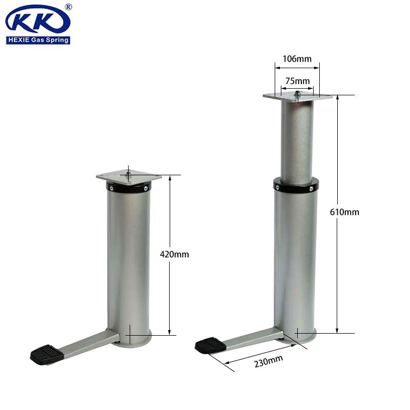 Customized Adjustable Round Sliver Table Base Telescopic Leg For Table