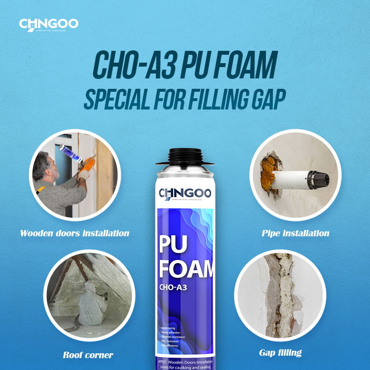 CHNGOO OEM adhesive fire retardant building industry chemical raw materials glue sealant polyurethane pu foam spray