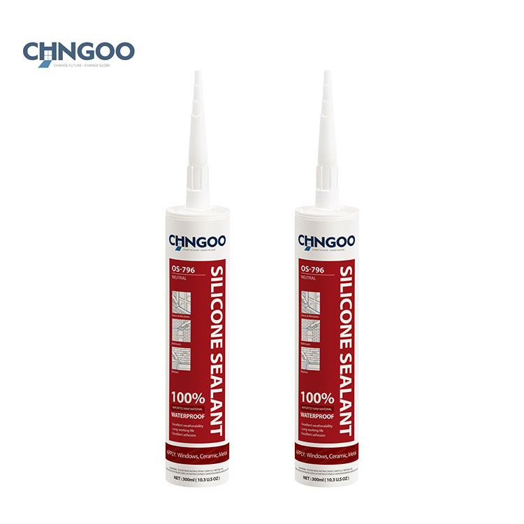 CHNGOO sealant consistency paste polymer100% silicone sealant for double glazing glass and plastic and metal