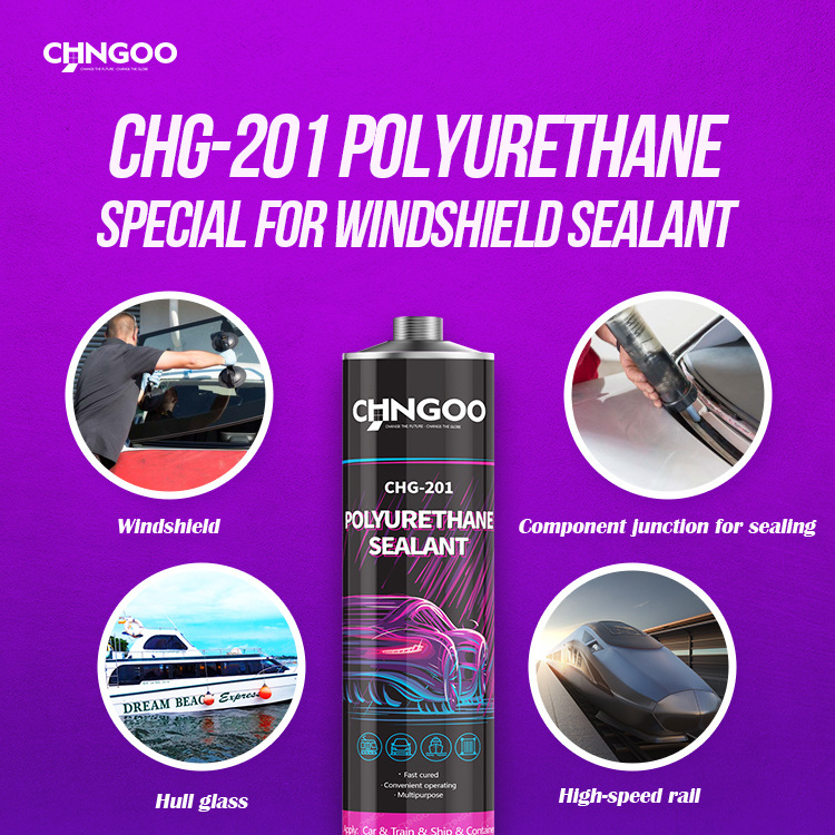 CHNGOO Pu Polyurethane Sealant and Adhesive Auto Glass China Pu Sealant Fast Cure Glazing windshield repair glue for metal plate