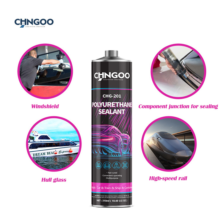 CHNGOO Pu Polyurethane Sealant and Adhesive Auto Glass China Pu Sealant Fast Cure Glazing windshield repair glue for metal plate