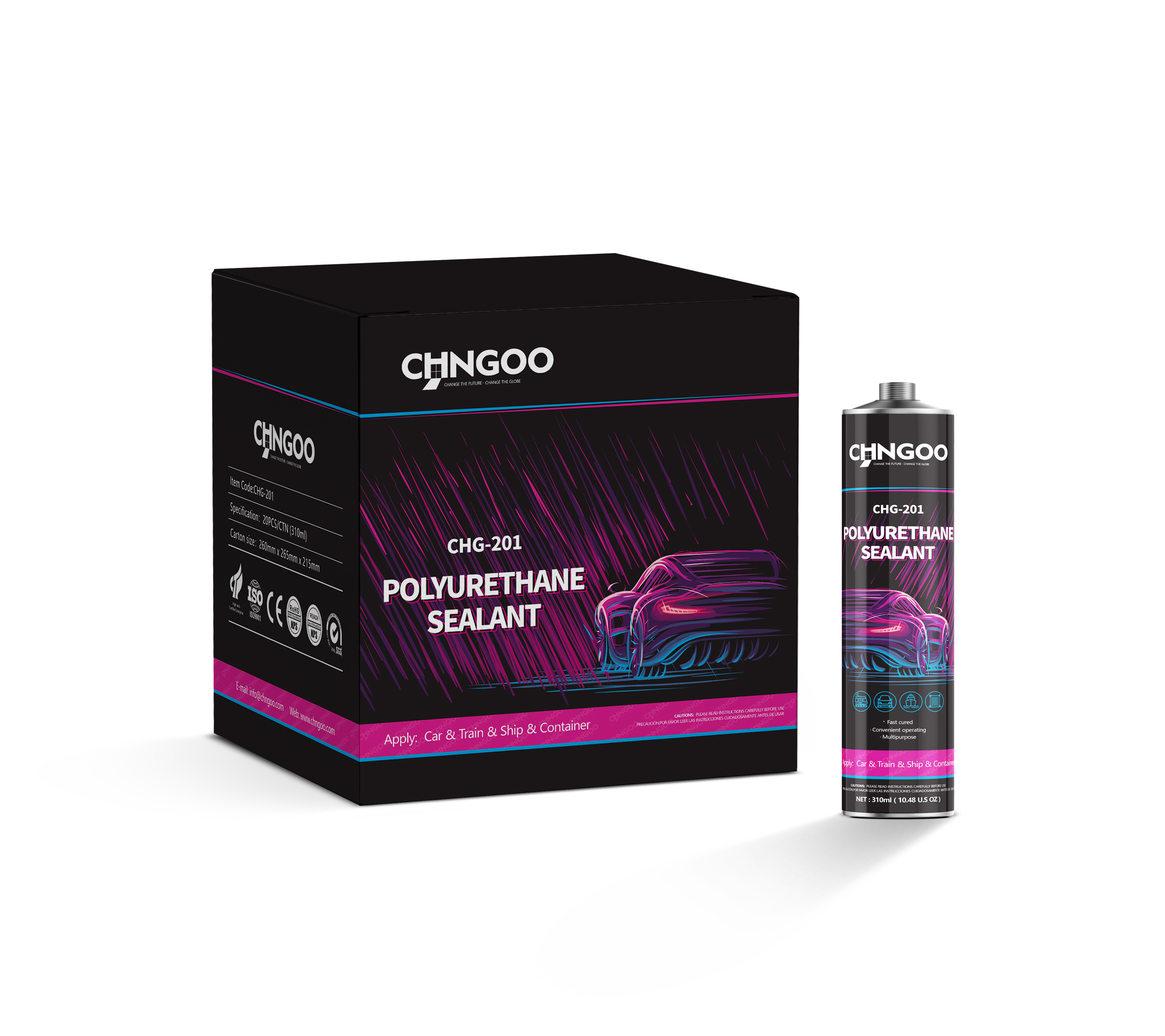 CHNGOO  good quality  Factory black strong adhesive Polyurethane Windshield Sealant for the Windshield