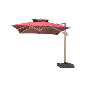 high quality outdoor umbrella aluminum big size patio umbrella bases backyard garden furniture  hydraulic parasol umbrellas