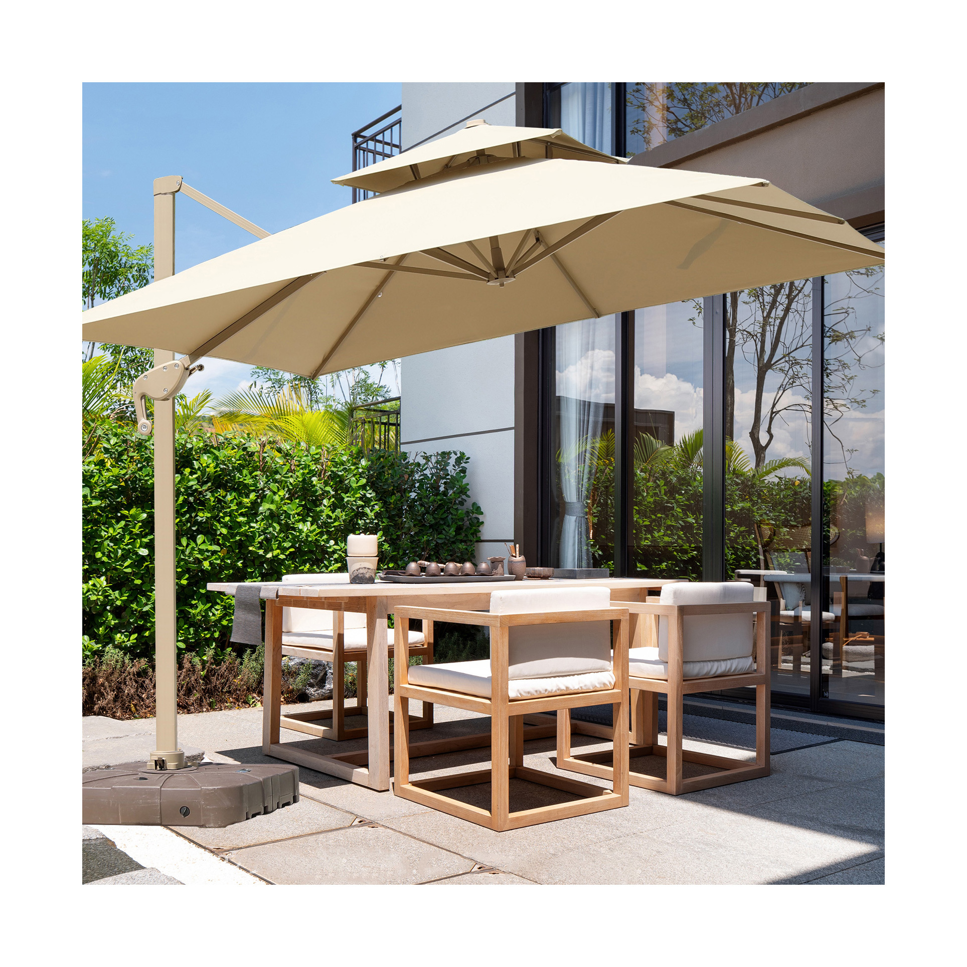 wholesale factory commercial windproof patio umbrellas & bases outdoor sun umbrella shade pergola parasol umbrellas