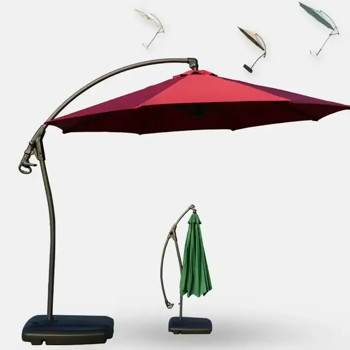 Hanging Banana Waterproof Cantilever Garden Beach Parasol Patio Sun Parasol Aluminum Iron Outdoor Restaurant Umbrella