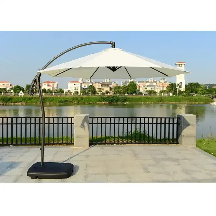 Hanging Banana Waterproof Cantilever Garden Beach Parasol Patio Sun Parasol Aluminum Iron Outdoor Restaurant Umbrella