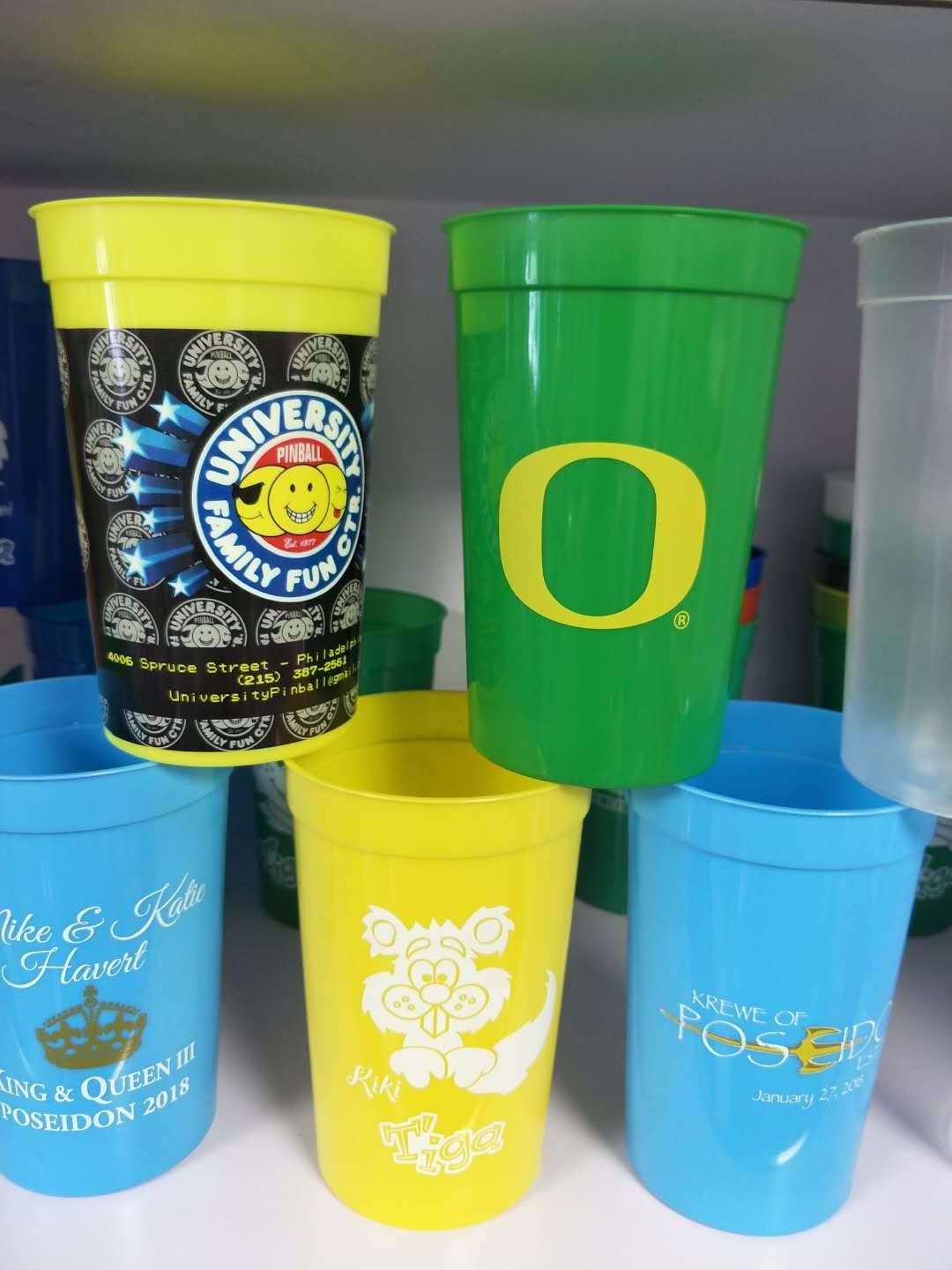 8oz 10oz 12oz 16oz 20oz 22oz 24oz 32oz Custom Personalized Plastic Stadium Cups for Beer wedding party event