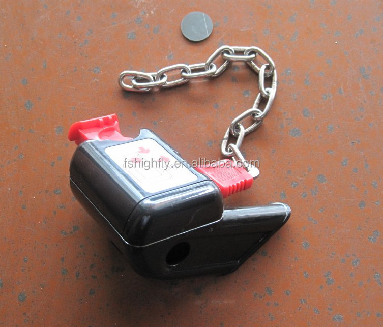 MOQ 100 PCS Trolley coin lock with operated stainless steel key chain, shopping trolley cart lock system