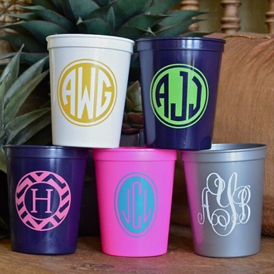 8oz 10oz 12oz 16oz 20oz 22oz 24oz 32oz Custom Personalized Plastic Stadium Cups for Beer wedding party event