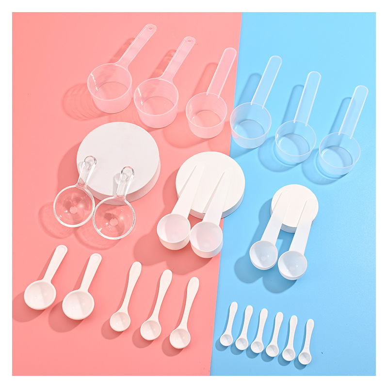 White Plastic Measuring Spoon Scoop 5g 5ml 1Tsp Teaspoon Protein Powder