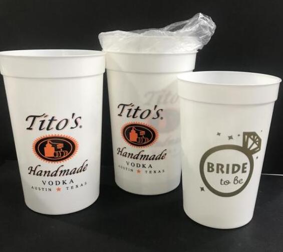 8oz 10oz 12oz 16oz 20oz 22oz 24oz 32oz Custom Personalized Plastic Stadium Cups for Beer wedding party event