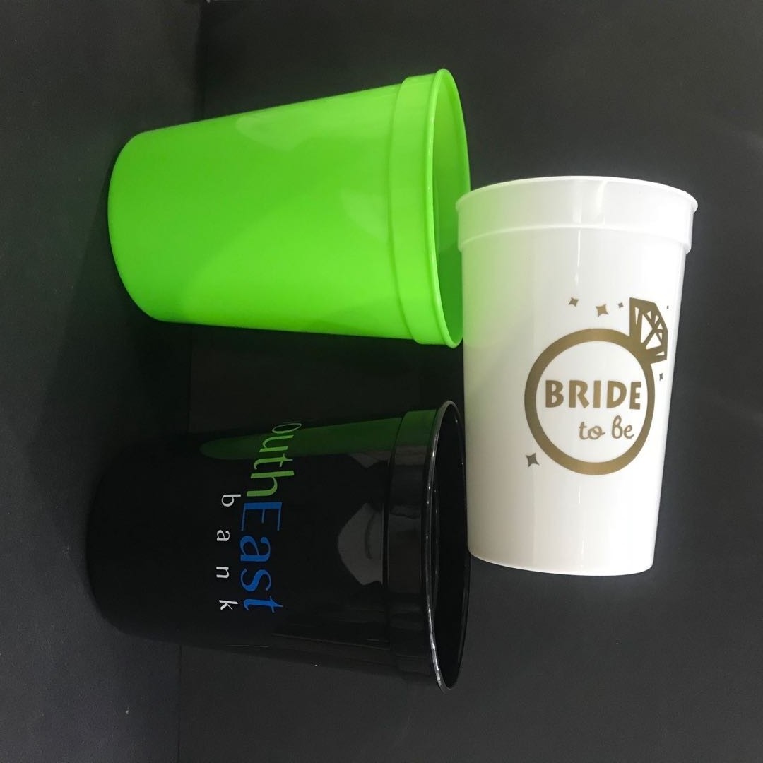 8oz 10oz 12oz 16oz 20oz 22oz 24oz 32oz Custom Personalized Plastic Stadium Cups for Beer wedding party event