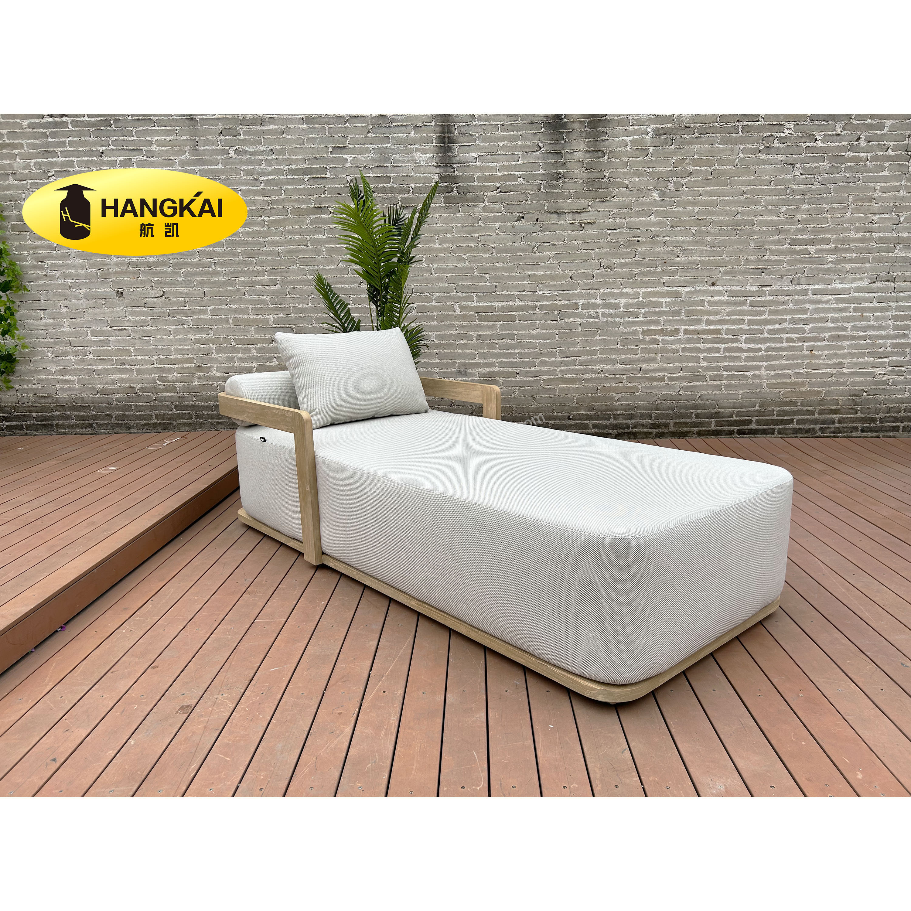 teak wood outdoor furniture high quality day bed natural solid wood garden patio furniture sun lounger