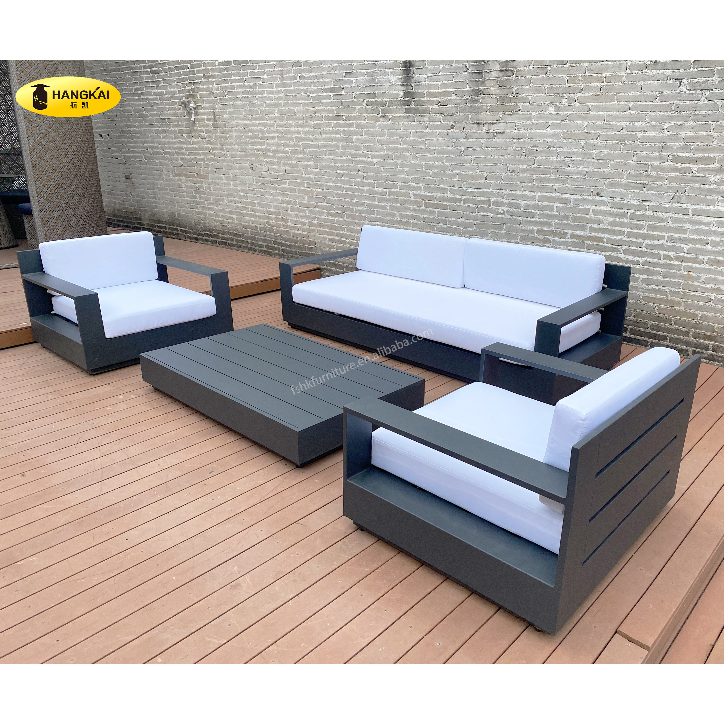 Modern 4 pieces Cast aluminum/handcraft metal outdoor/patio/garden sofa set