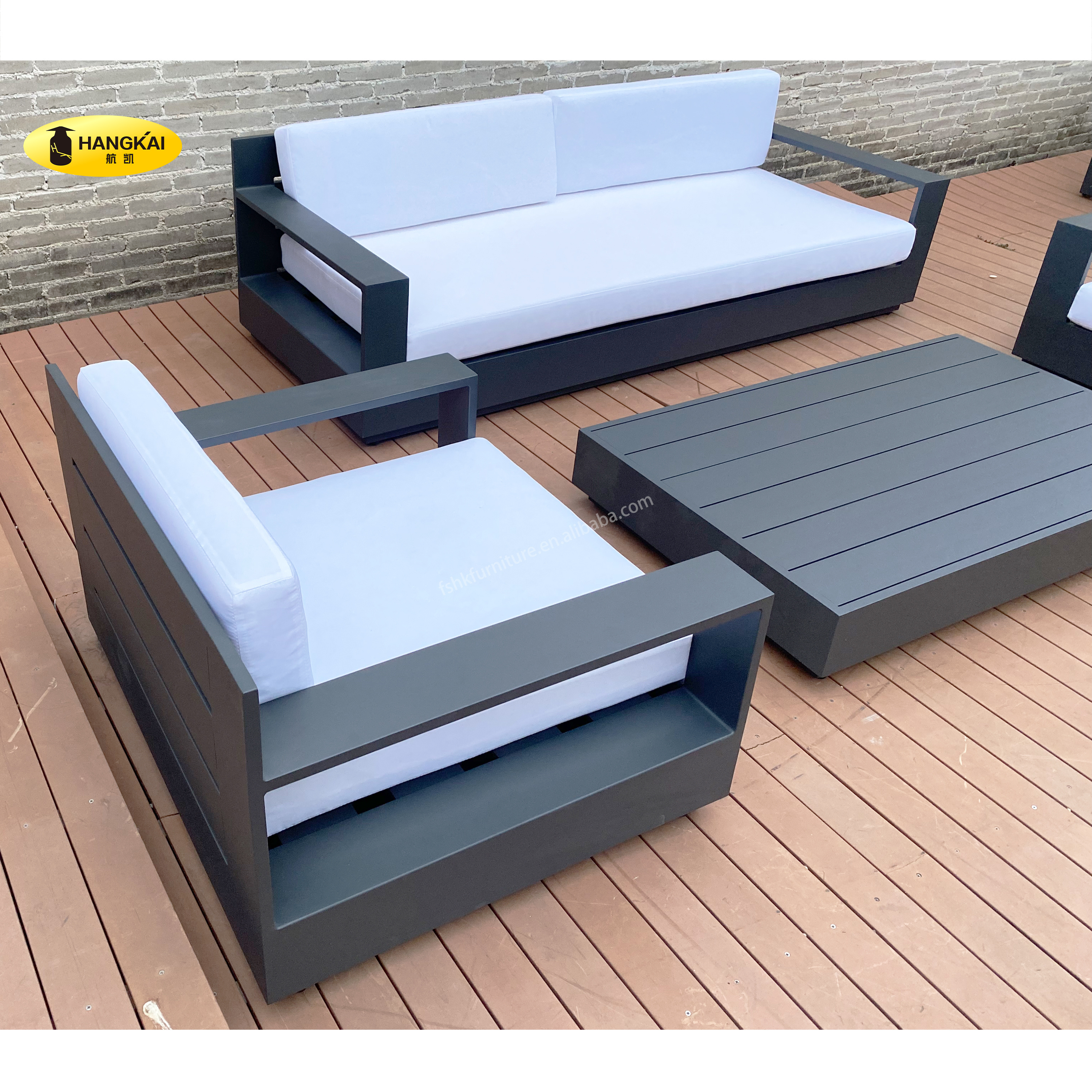 Modern 4 pieces Cast aluminum/handcraft metal outdoor/patio/garden sofa set