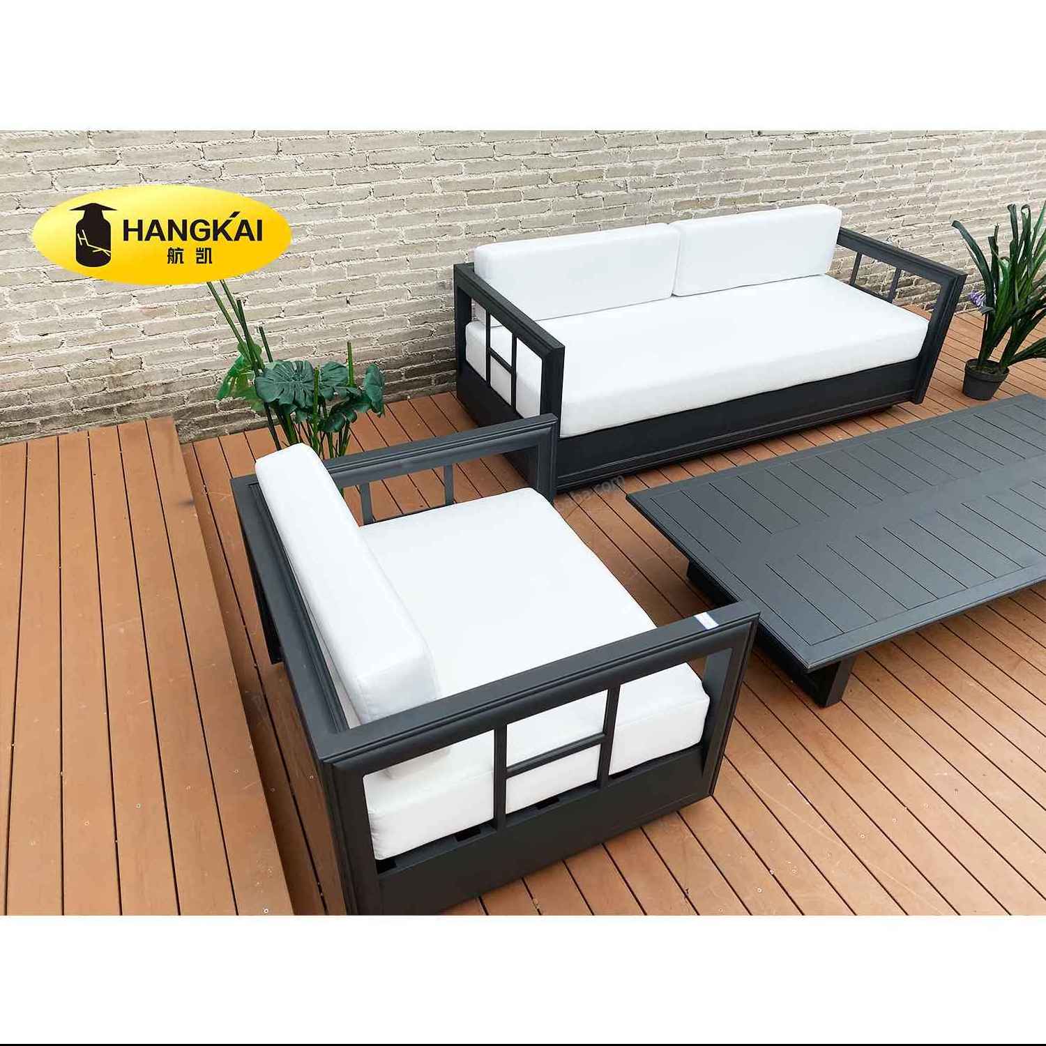 Hot Selling 4 Piece Modular Garden Leisure Outdoor Aluminum Sofa Set Garden Furniture