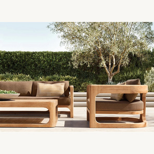 luxury garden/patio/outdoor furniture soild natural teak/wooden wood garden sofa