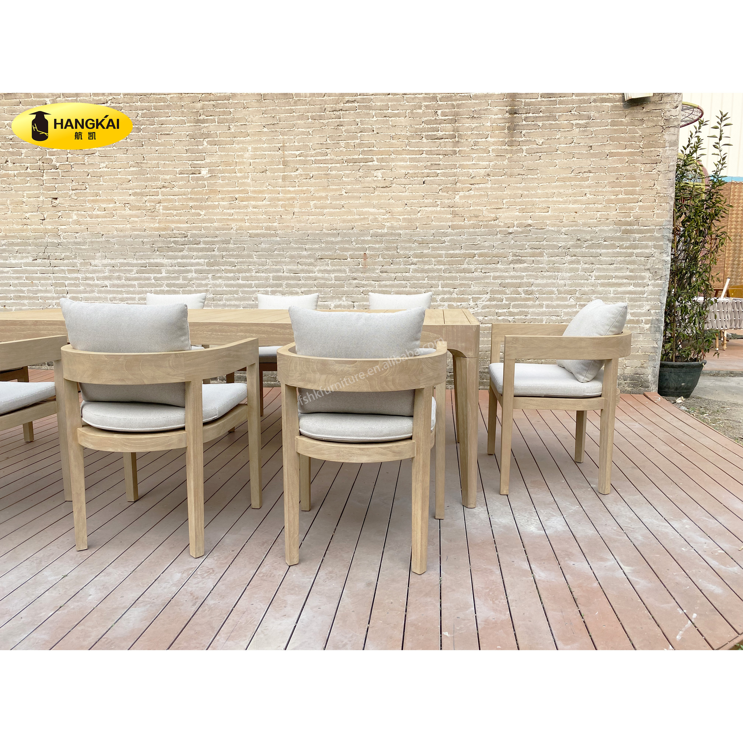 Luxury teak garden furniture sets outdoor teak dining table with chair set