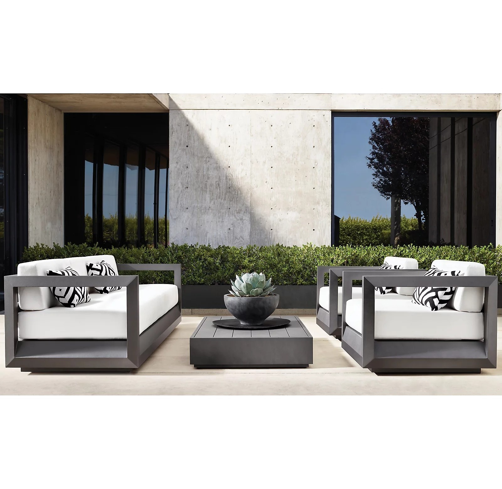 Hot Selling Contract Aluminum garden sofa Patio furniture luxury sectional Outdoor Sofa Garden Sets for hotel