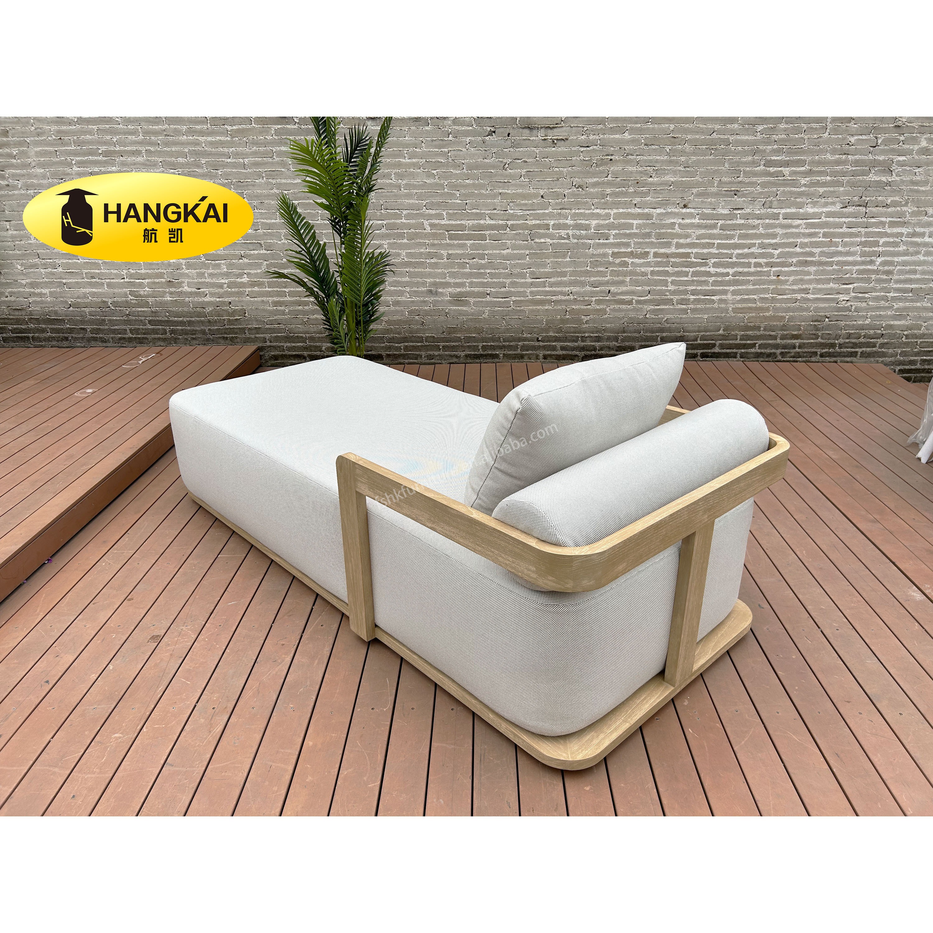 teak wood outdoor furniture high quality day bed natural solid wood garden patio furniture sun lounger