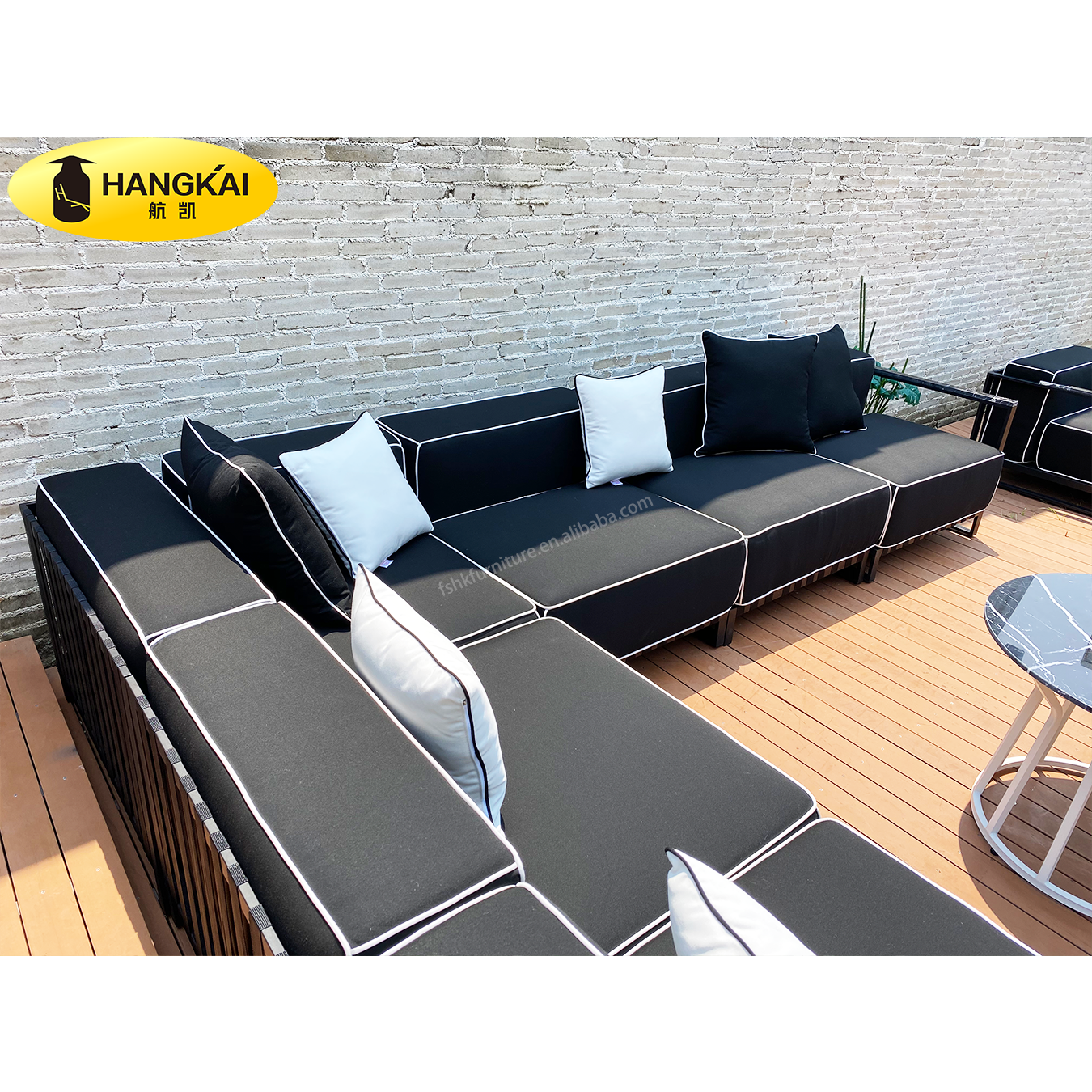 Black Sofa Set all weather garden set furniture new design outdoor aluminum sofa