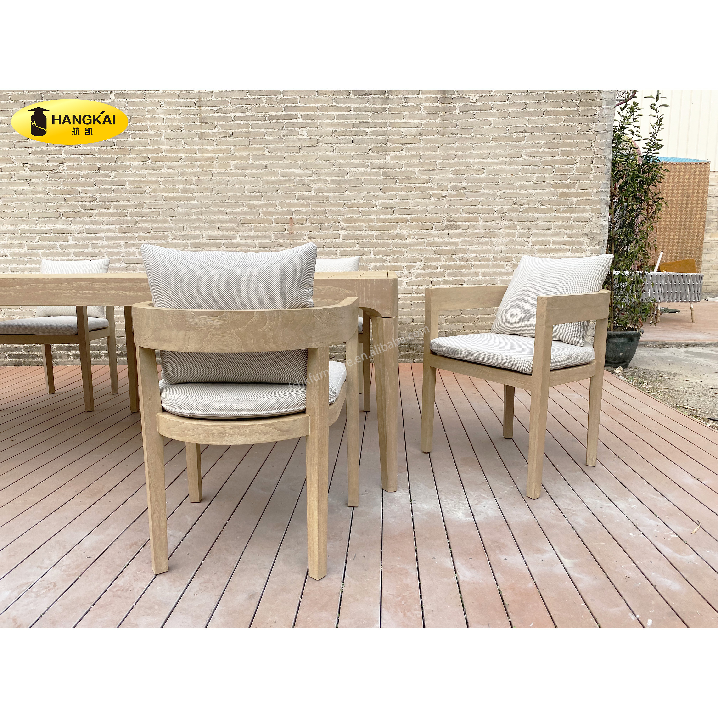 Luxury teak garden furniture sets outdoor teak dining table with chair set