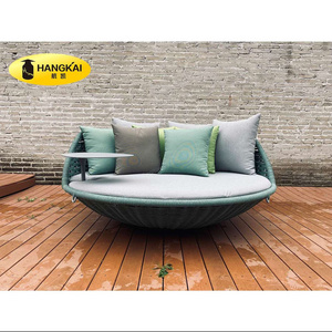 Hot sale hanging patio porch garden PE rattan sunbed chaise outdoor wicker egg chair swings