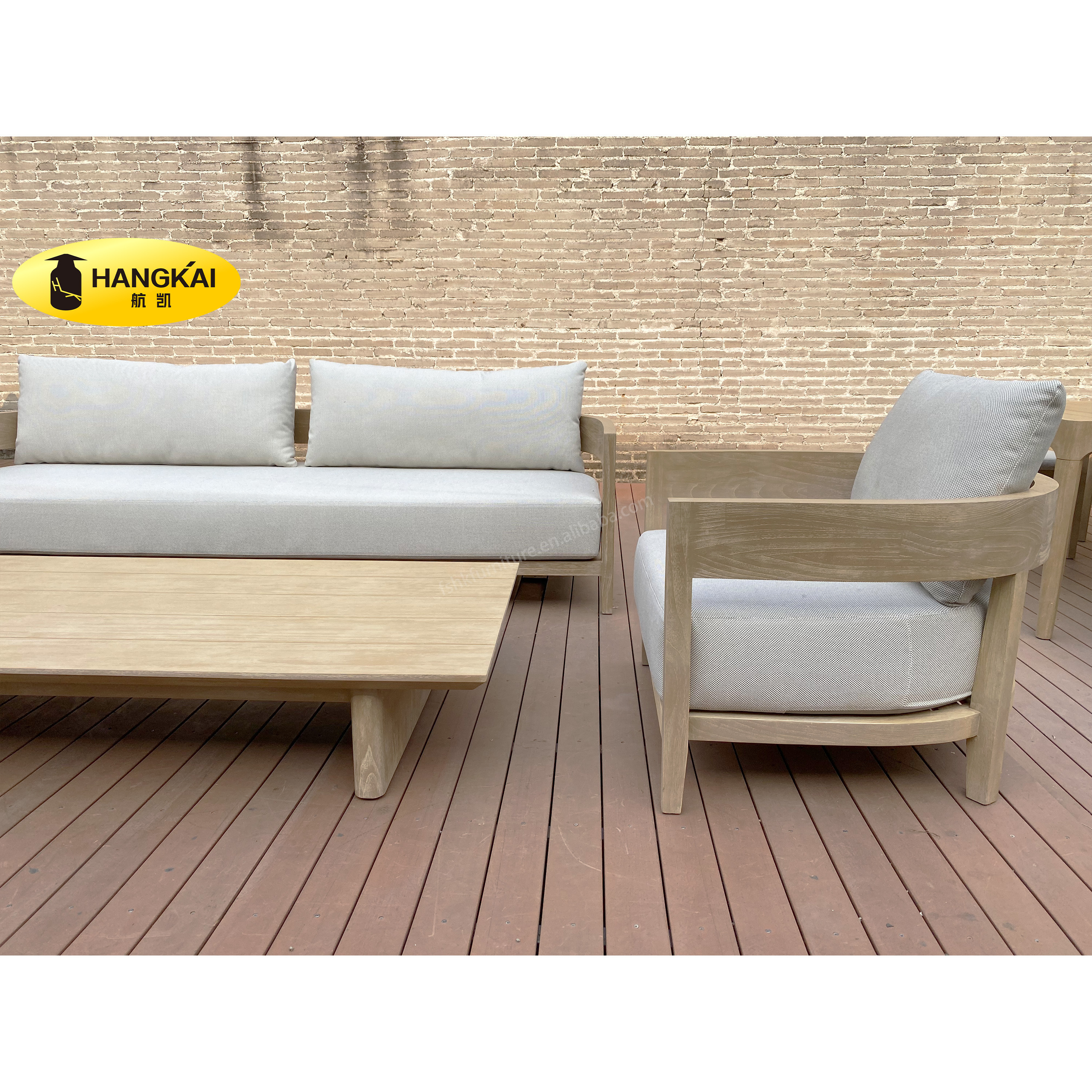 Hangkai teak wood/wooden sun bed/daybed/sun loungers for resort/hotel/pool/beach